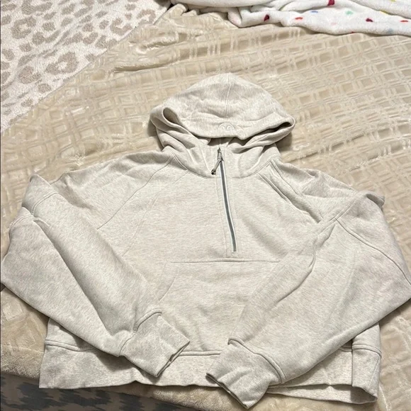 Lululemon Half Zip Scuba - heathered bone - Picture 2 of 4